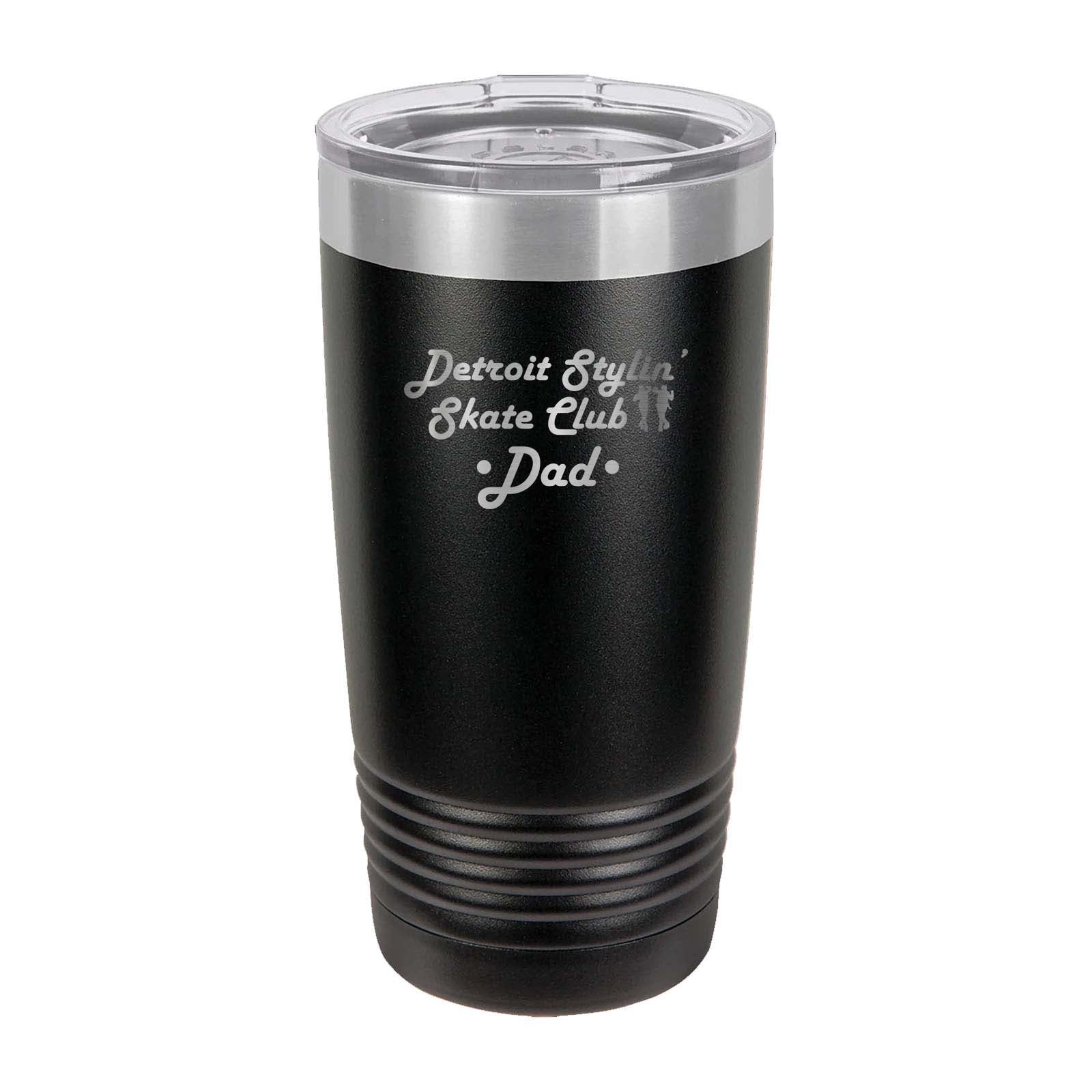 Detroit Stylin' Skate Club - Mom and Dad - Laser Engraved 20oz Pint with Sliding Lid - Mato & Hash