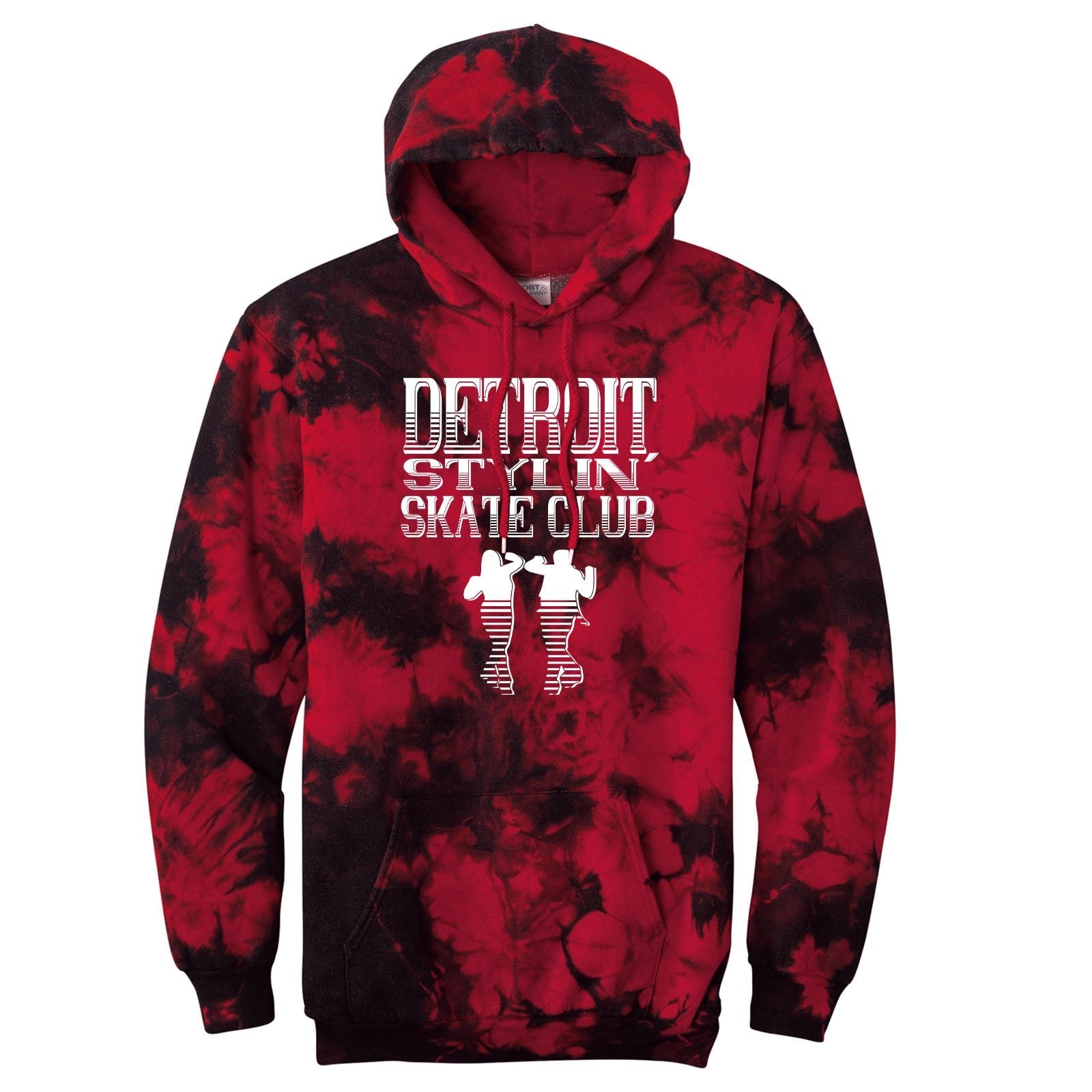 Detroit Stylin' Skate Club Port & Company® Crystal Tie-Dye Pullover Hoodie Printed - Mato & Hash