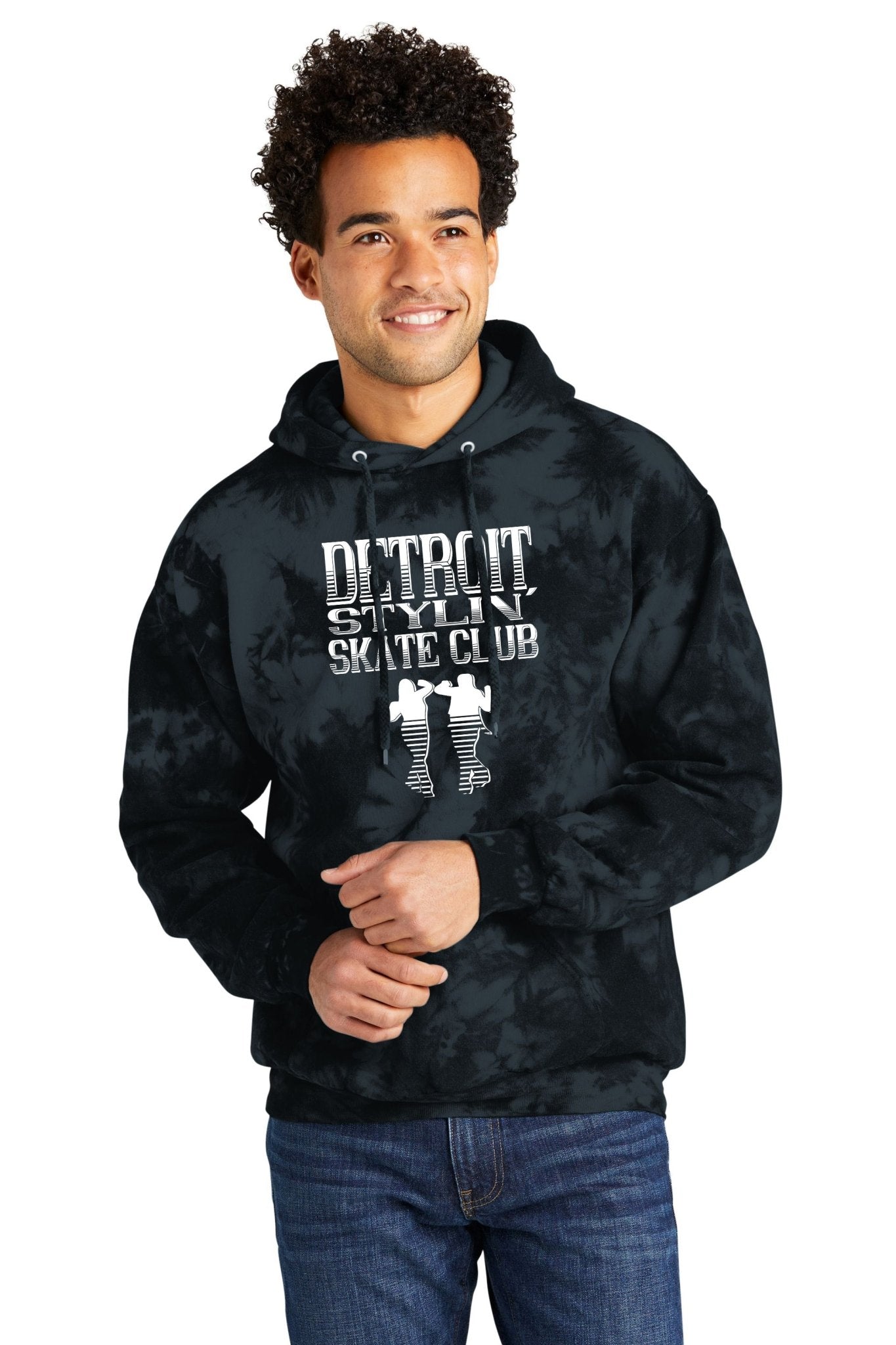 Detroit Stylin' Skate Club Port & Company® Crystal Tie-Dye Pullover Hoodie Printed - Mato & Hash