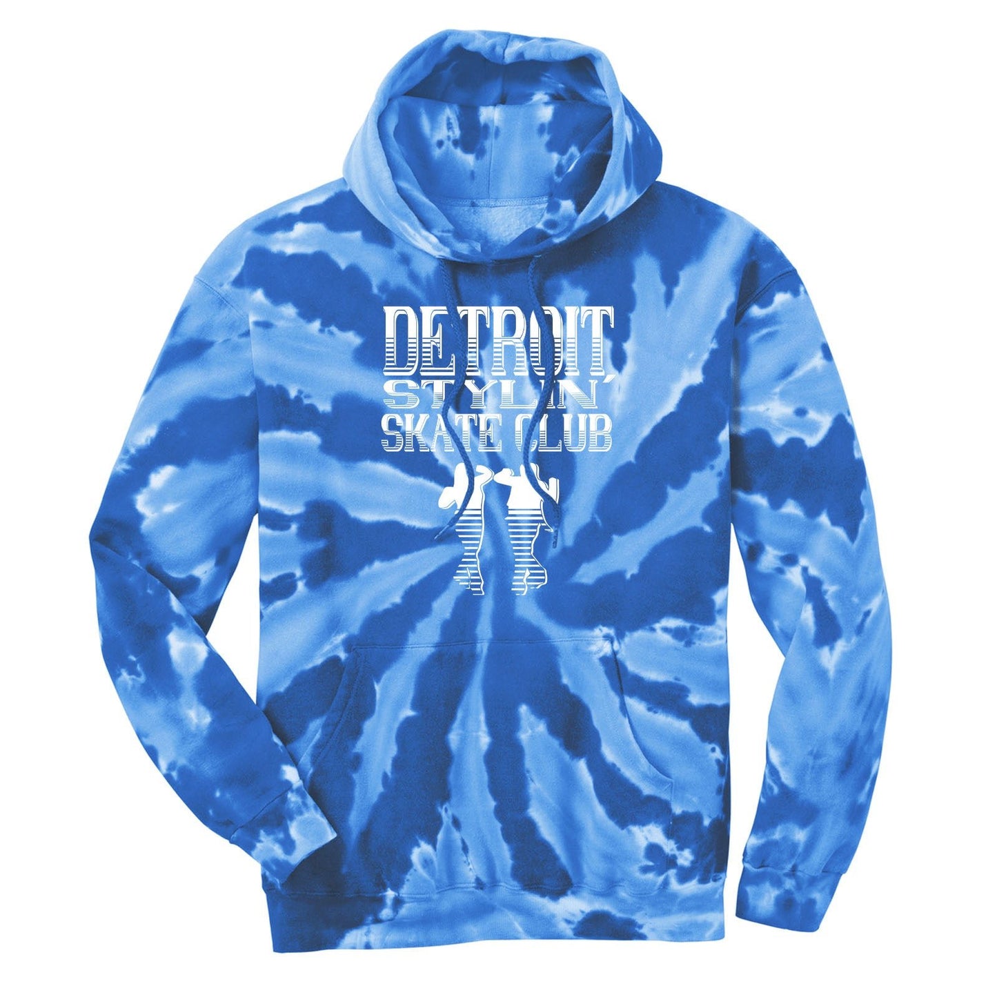 Detroit Stylin' Skate Club Port & Company® Tie-Dye Pullover Hooded Sweatshirt Printed - Mato & Hash