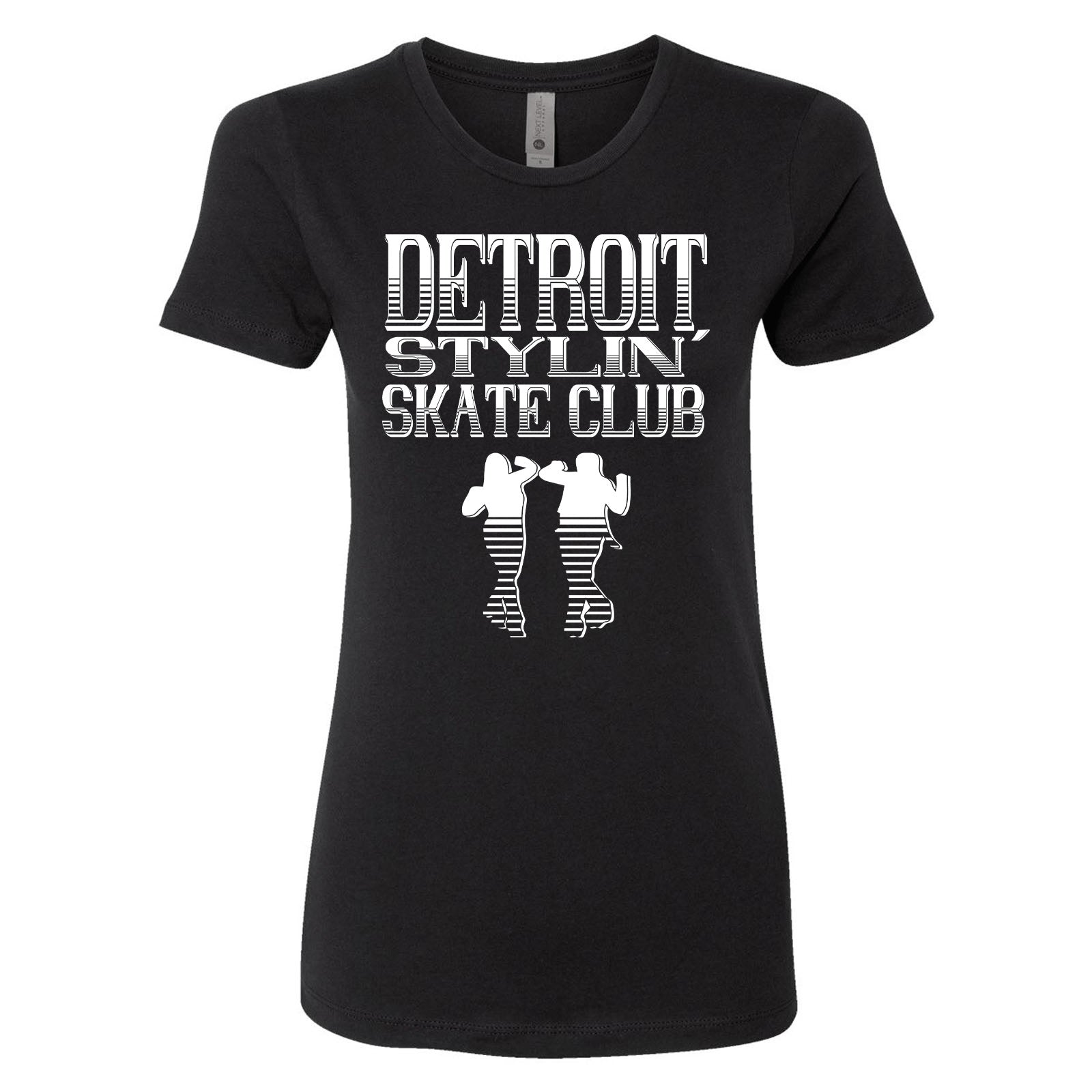 Detroit Stylin Skate Club Women's 100% Cotton Boyfriend T-Shirts Printed - Mato & Hash