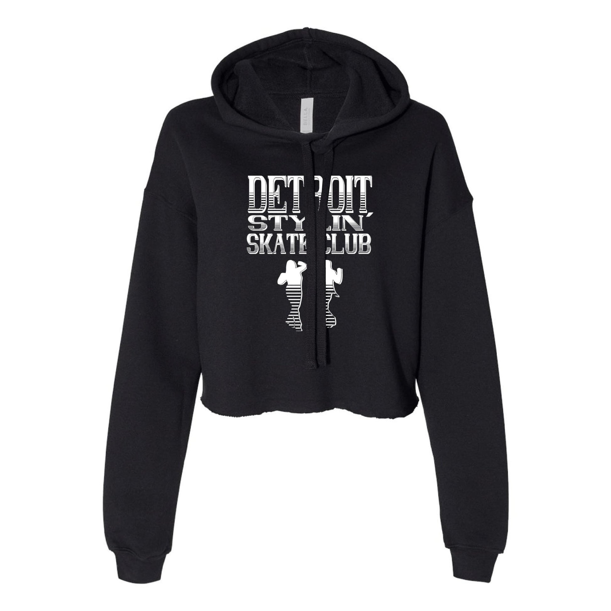 Detroit Stylin' Skate Clube Bella + Canvas Women's Sponge Fleece Cropped Fleece Hoodie Printed - Mato & Hash