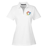 Devon & Jones CrownLux Performance Polyester/Cotton Blend Women's Plaited Polo T-Shirt Embroidery - Mato & Hash