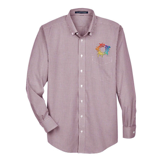 Devon & Jones Men's Crown Woven Collection® Gingham Check Embroidery - Mato & Hash