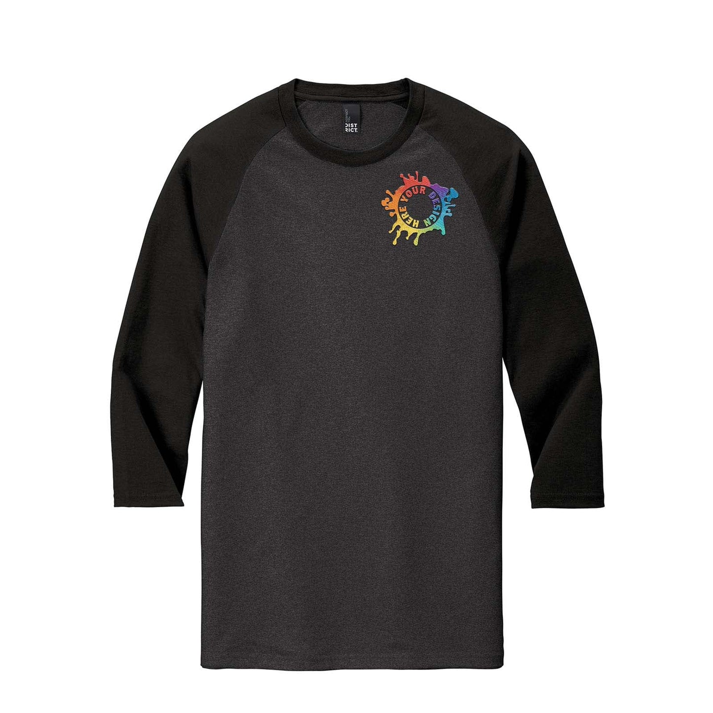 District ® Perfect Tri ® 3/4-Sleeve Raglan Embroidery - Mato & Hash