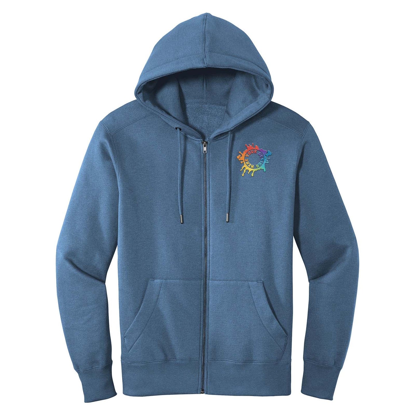 District® Perfect Weight® Fleece Full-Zip Hoodie Embroidered - Mato & Hash
