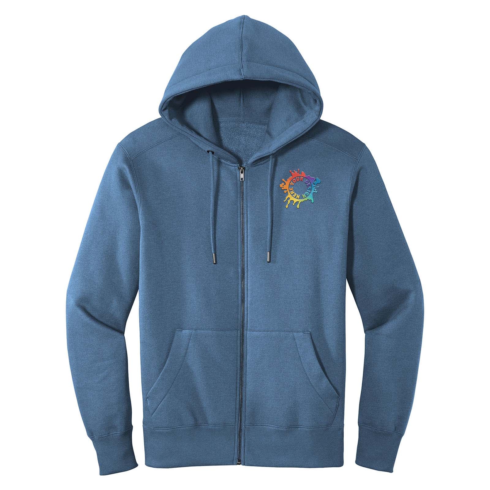 District® Perfect Weight® Fleece Full-Zip Hoodie Embroidered - Mato & Hash
