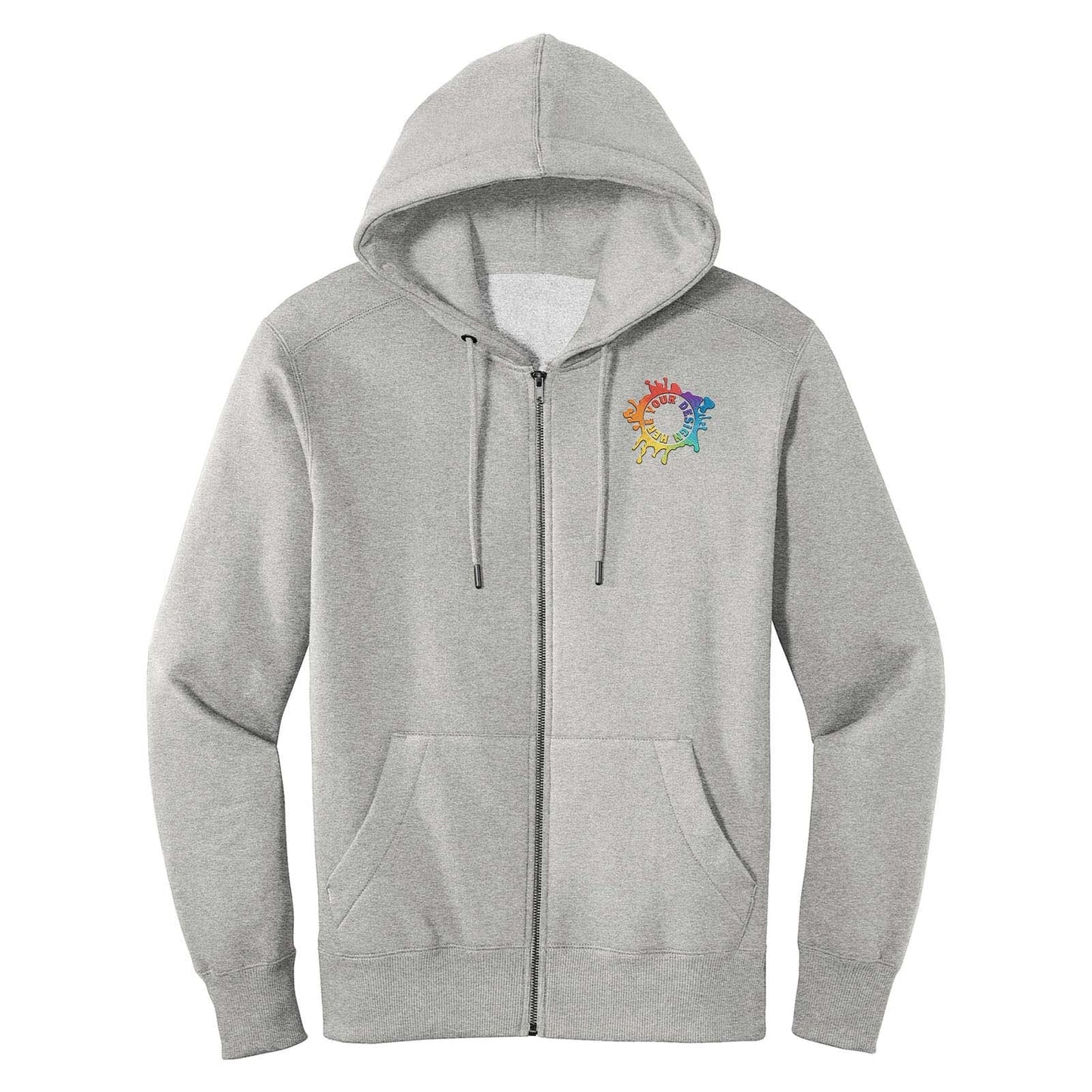 District® Perfect Weight® Fleece Full-Zip Hoodie Embroidered - Mato & Hash