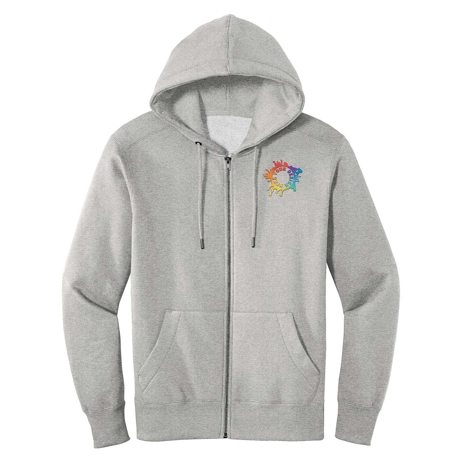 District® Perfect Weight® Fleece Full-Zip Hoodie Embroidered - Mato & Hash