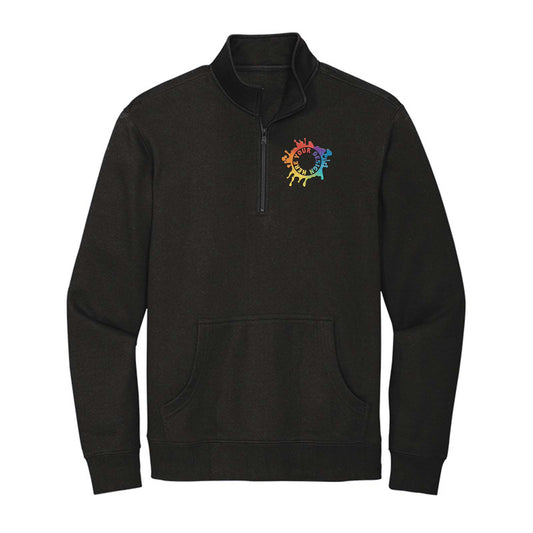 District V.I.T. Men's Cotton/Polyester Fleece 1/4-Zip Sweatshirt Embroidery - Mato & Hash