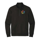 District V.I.T. Men's Cotton/Polyester Fleece 1/4-Zip Sweatshirt Embroidery