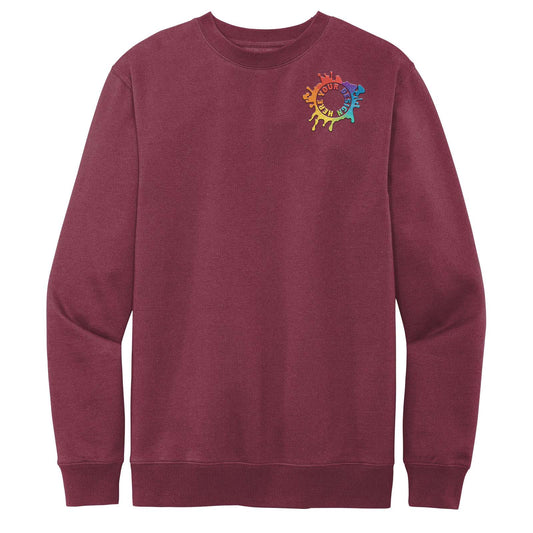 District V.I.T. Men's Cotton/Polyester Fleece Crew Neck Sweatshirt Embroidery - Mato & Hash