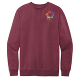 District V.I.T. Men's Cotton/Polyester Fleece Crew Neck Sweatshirt Embroidery