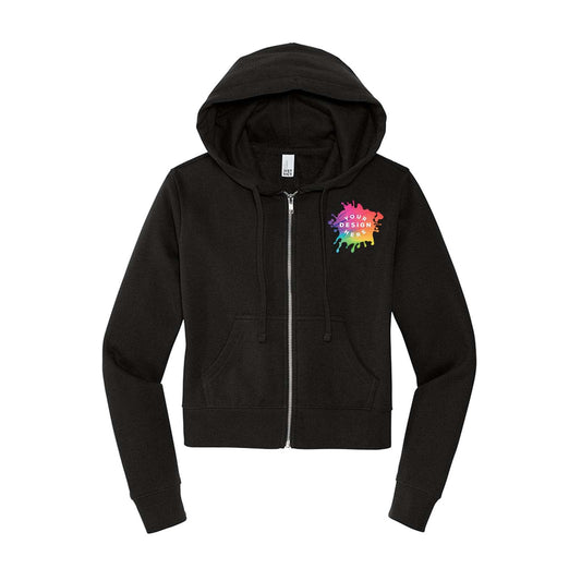 District V.I.T. Women's Cotton/Polyester Fleece Full-Zip Hooded Sweatshirt - Mato & Hash