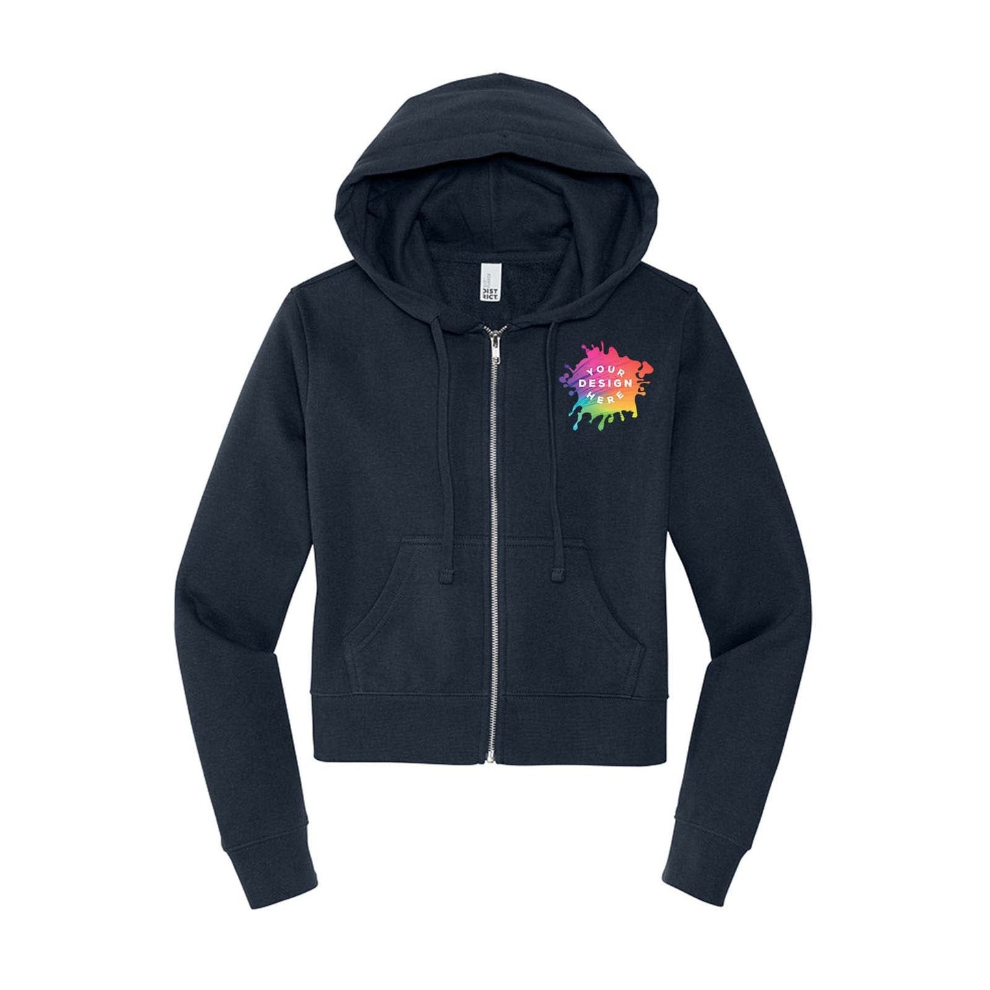 District V.I.T. Women's Cotton/Polyester Fleece Full-Zip Hooded Sweatshirt - Mato & Hash