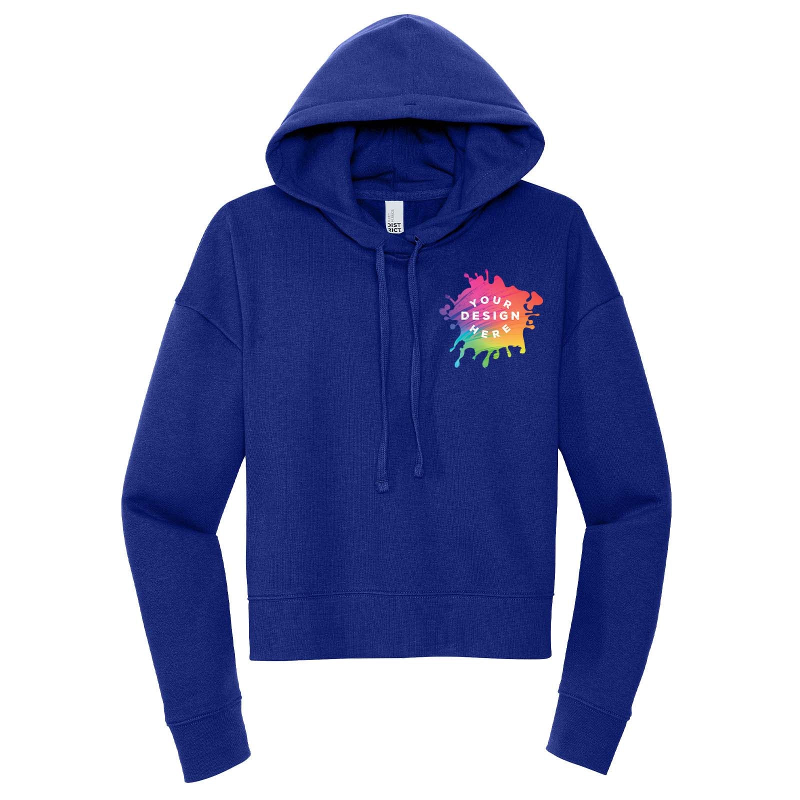 District Women's Cotton/Polyester Fleece Hooded Sweatshirt