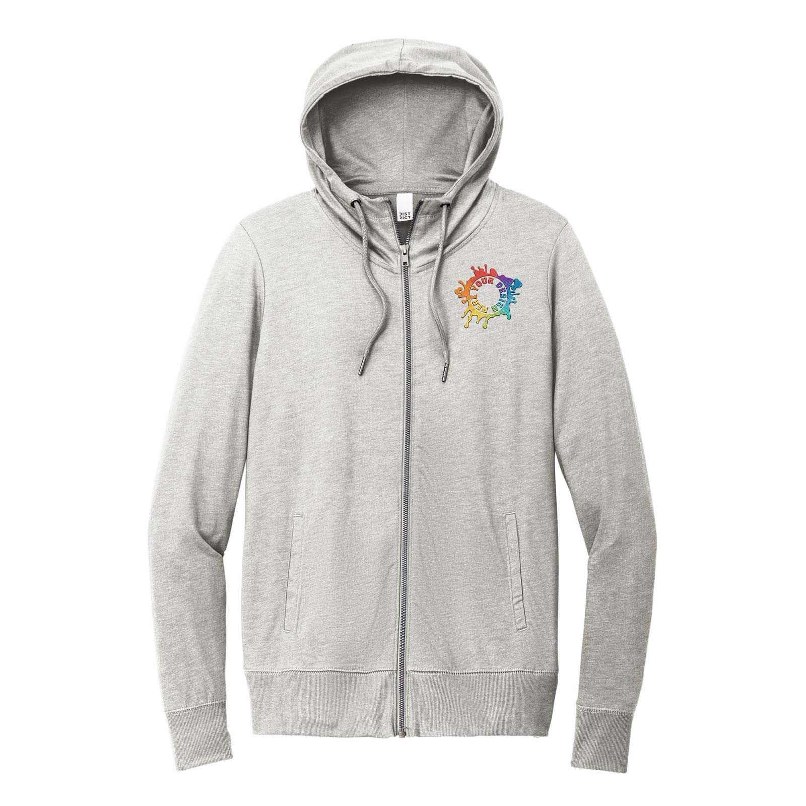 District® Women’s Featherweight French Terry™ Full-Zip Hoodie Embroidered - Mato & Hash
