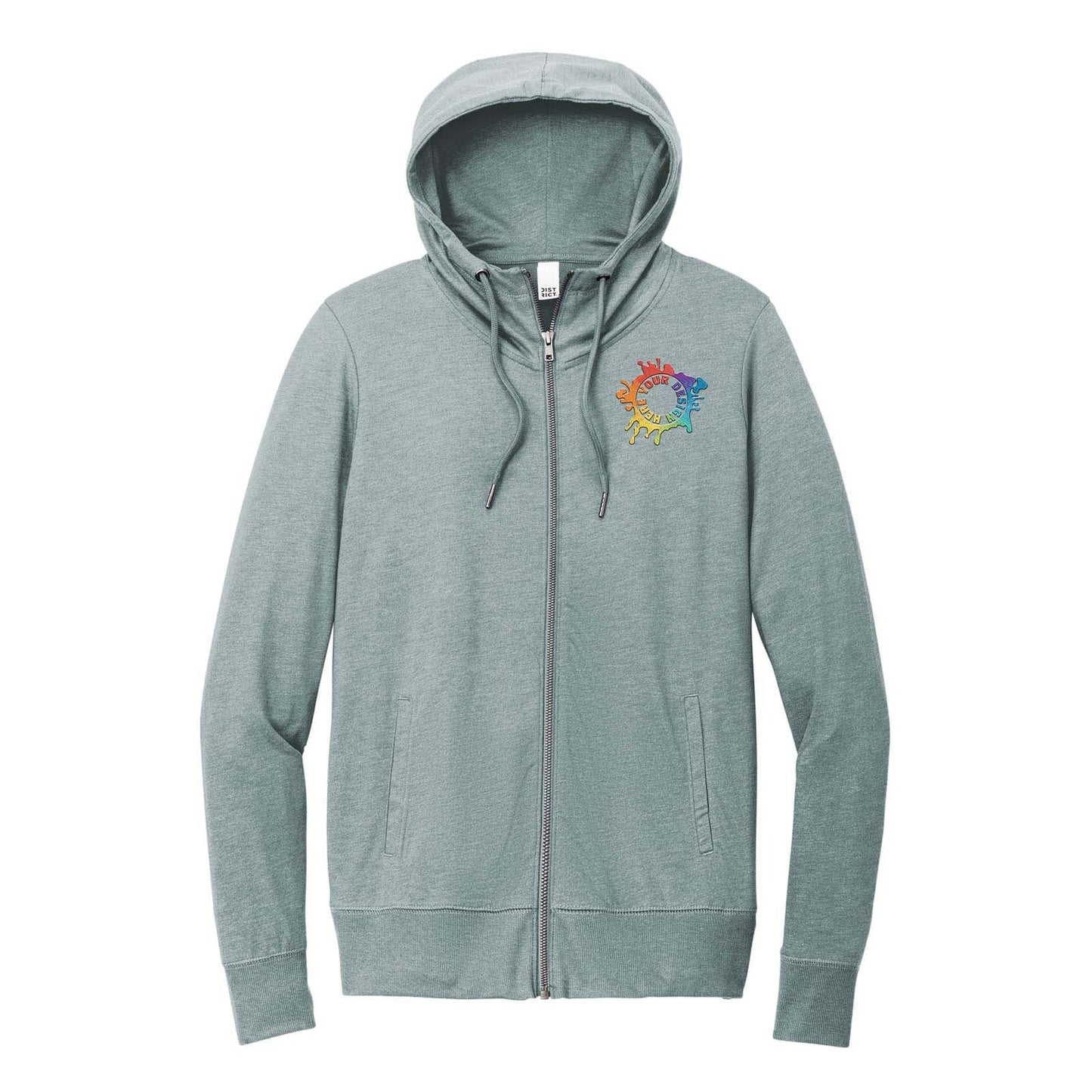 District® Women’s Featherweight French Terry™ Full-Zip Hoodie Embroidered - Mato & Hash
