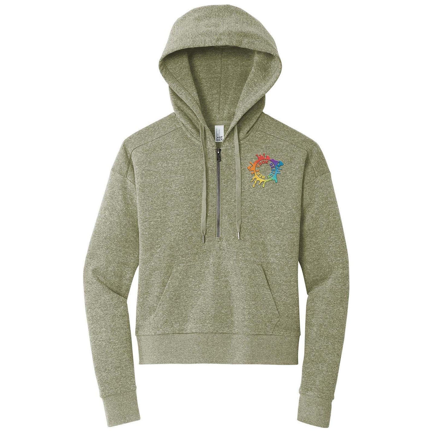 District® Women’s Perfect Tri® Fleece 1/2-Zip Pullover Embroidered - Mato & Hash