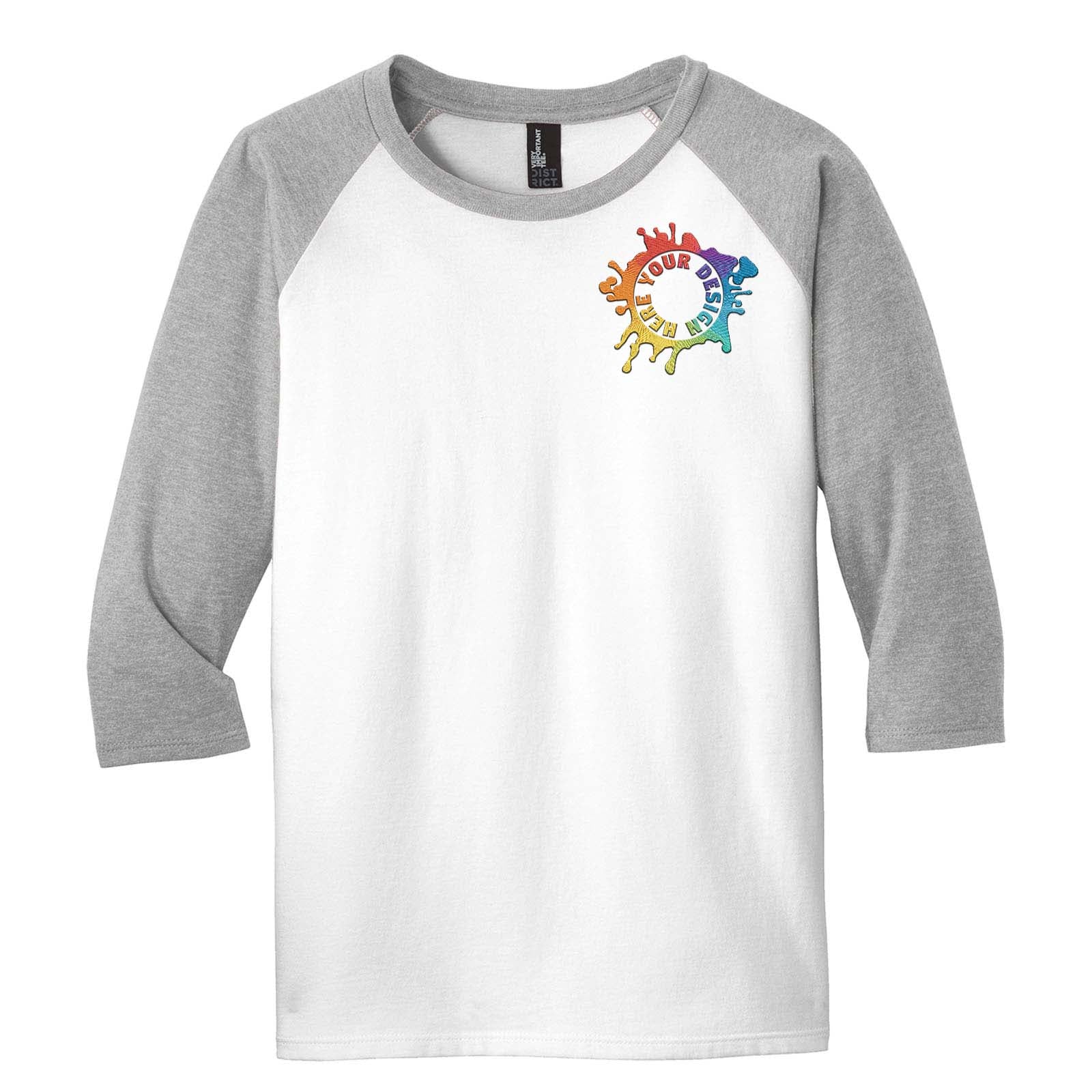 District Youth Very Important Tee ® 3/4 Sleeve Raglan Embroidery - Mato & Hash