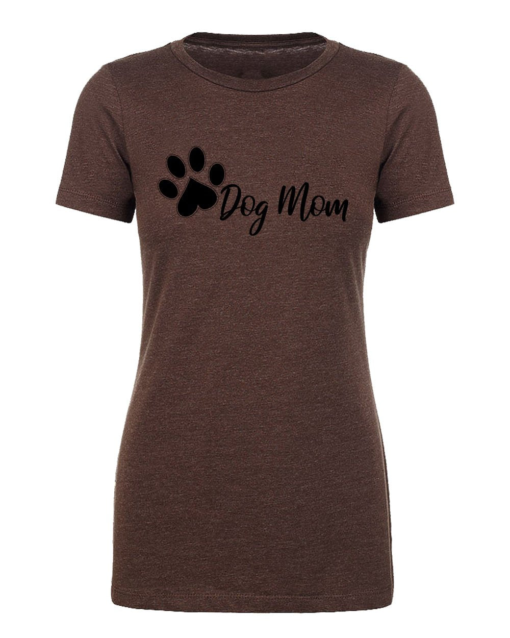 Dog Mom + Heart Paw Print Womens T Shirts - Mato & Hash