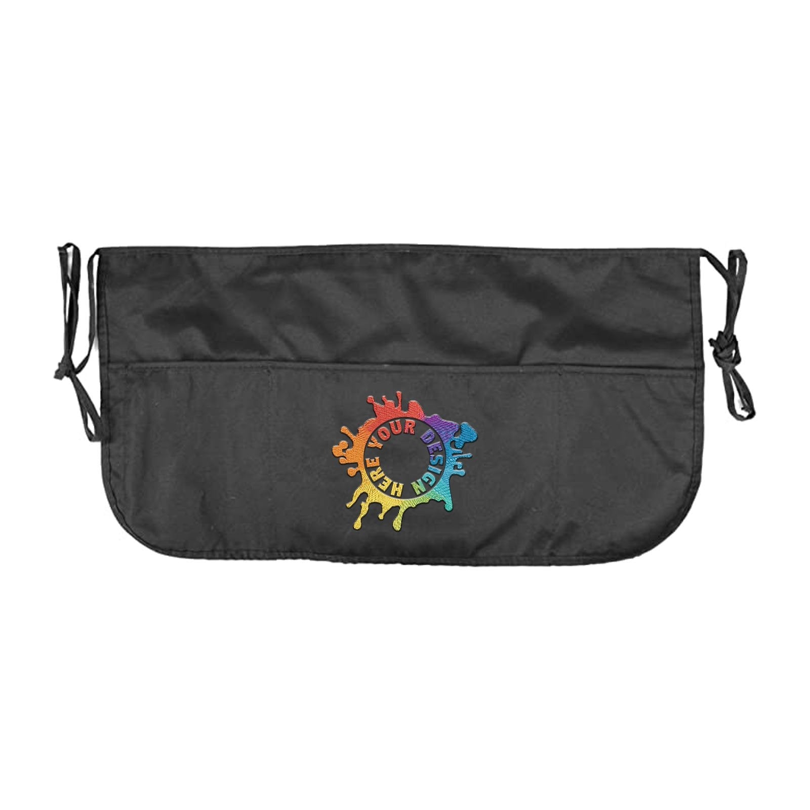 Double sided 3 Pocket Waterproof Waist Apron Embroidered on Both Sides - Mato & Hash