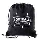 Draft Party In The Endzone Polyester Drawstring Bag