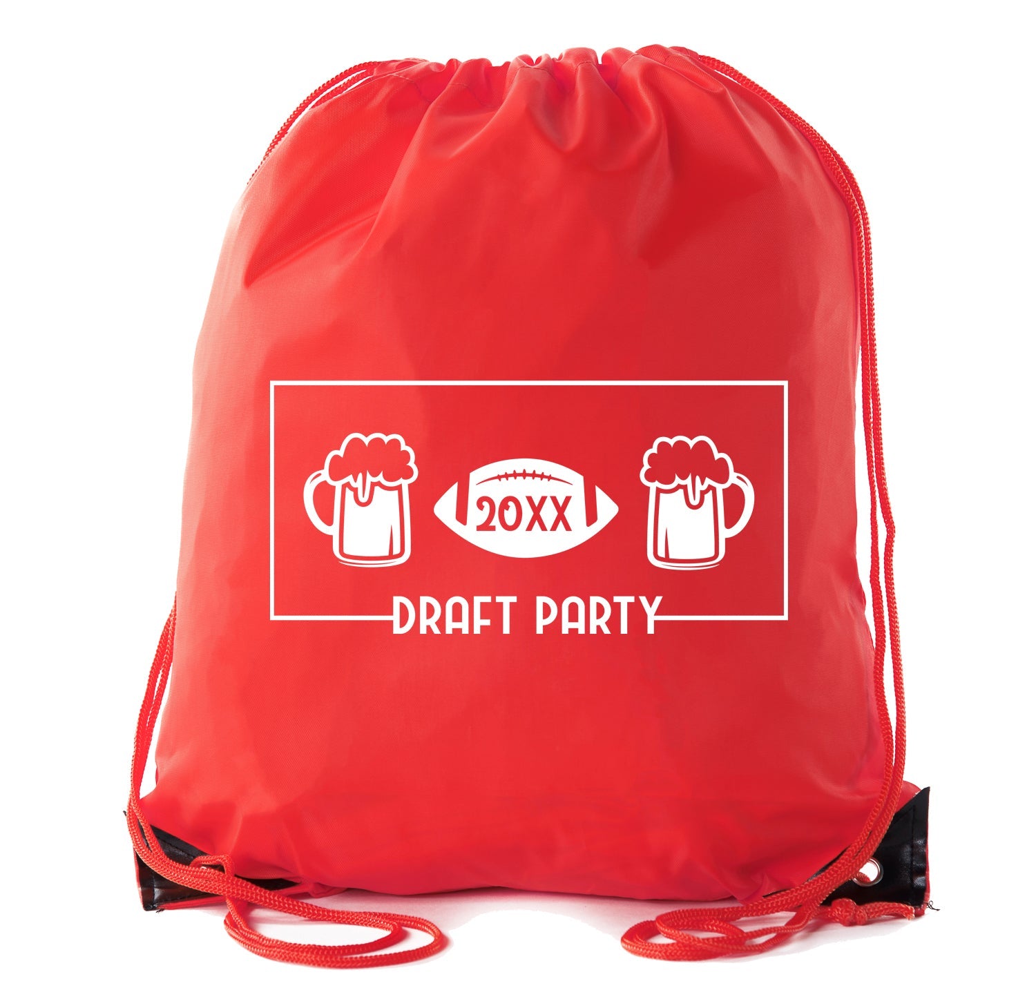Draft Party Mugs Custom Year Polyester Drawstring Bag - Mato & Hash