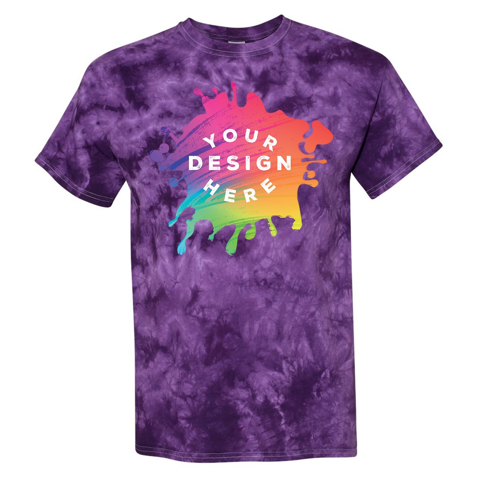 Dyenomite 100% Cotton Unisex Crystal Tie-Dye T-Shirt - Mato & Hash