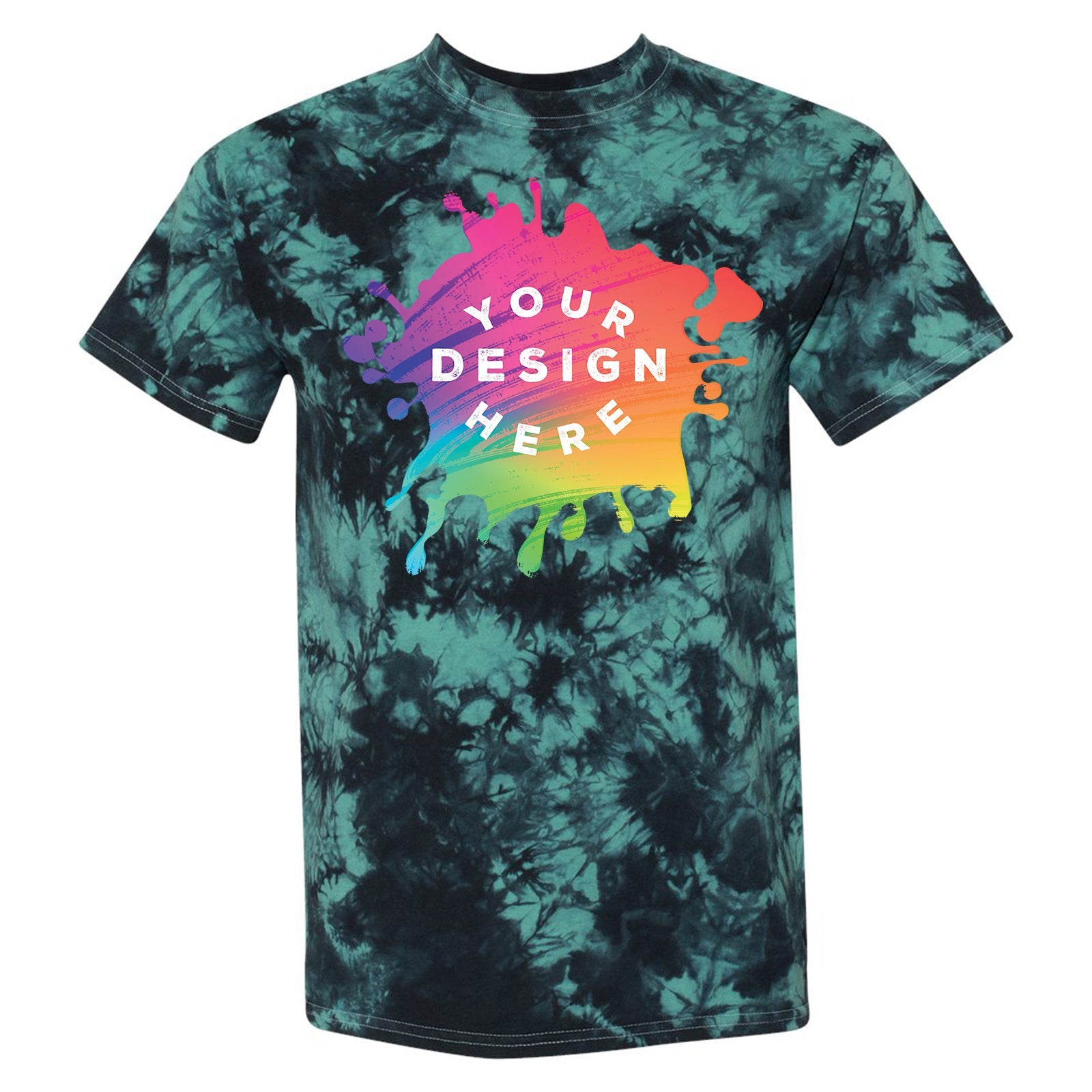 Dyenomite 100% Cotton Unisex Crystal Tie-Dye T-Shirt - Mato & Hash