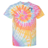 Dyenomite 100% Cotton Unisex Multicolor Spiral Tie-Dye T-Shirt Embroidery