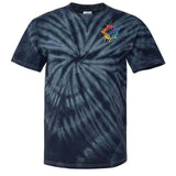 Dyenomite Cyclone Pinwheel 100% Cotton Unisex Tie-Dye T-Shirt Embroidery - Mato & Hash