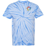 Dyenomite Cyclone Pinwheel 100% Cotton Unisex Tie-Dye T-Shirt Embroidery