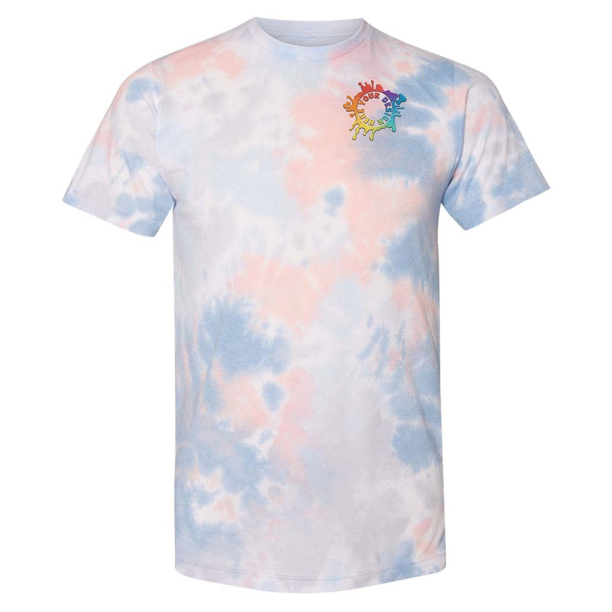 Dyenomite Dream Cotton/Polyester Blend Unisex Tie-Dye T-Shirt Embroidery - Mato & Hash