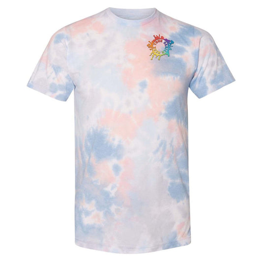 Dyenomite Dream Cotton/Polyester Blend Unisex Tie-Dye T-Shirt Embroidery - Mato & Hash