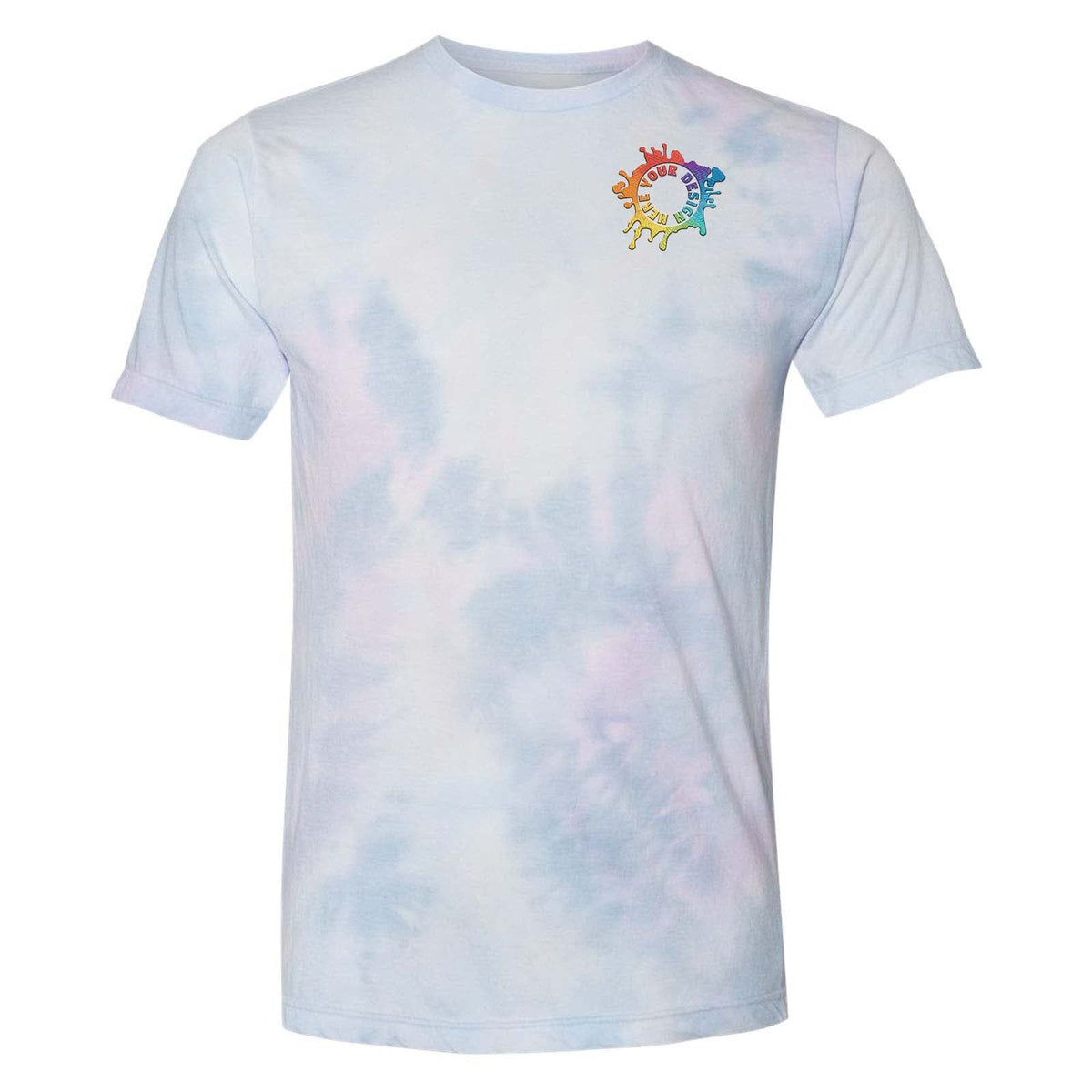 Dyenomite Dream Cotton/Polyester Blend Unisex Tie-Dye T-Shirt Embroidery - Mato & Hash
