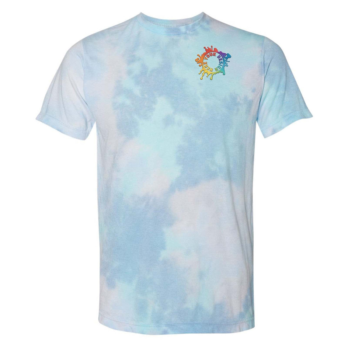 Dyenomite Dream Cotton/Polyester Blend Unisex Tie-Dye T-Shirt Embroidery - Mato & Hash