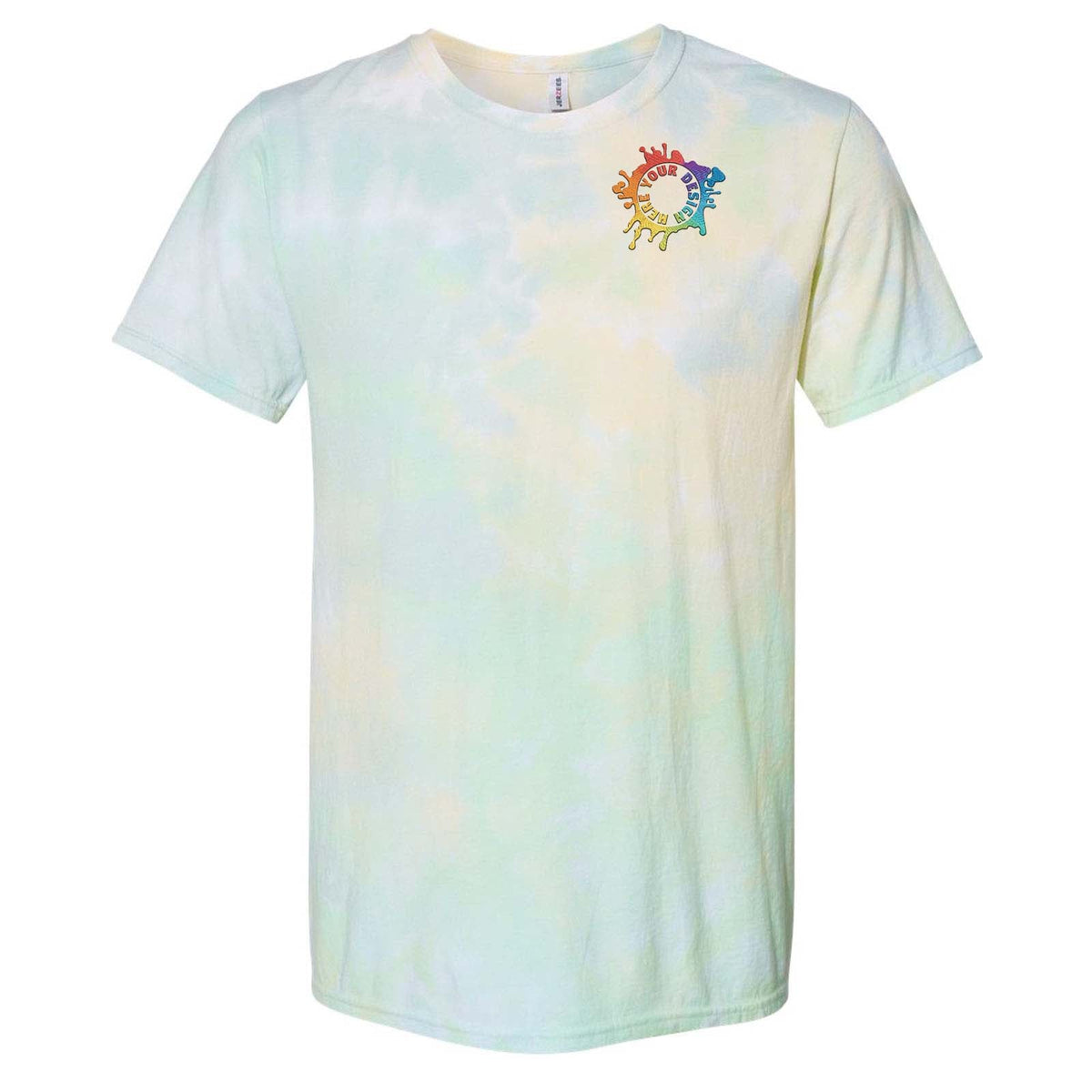 Dyenomite Dream Cotton/Polyester Blend Unisex Tie-Dye T-Shirt Embroidery - Mato & Hash