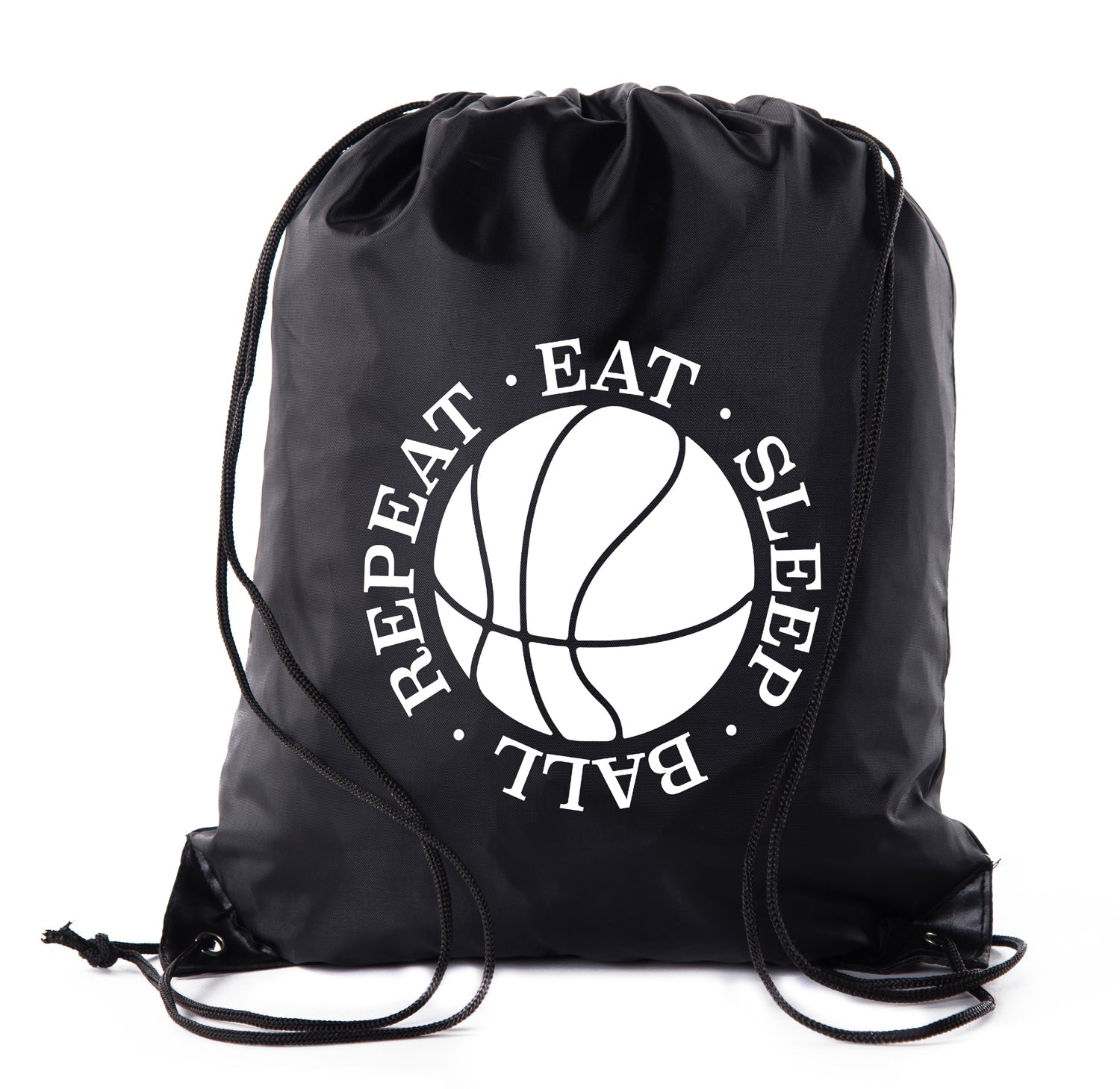 Eat - Sleep - Ball - Repeat Polyester Drawstring Bag - Mato & Hash