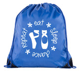 Eat - Sleep - Dance - Repeat + Pointe Shoes Polyester Drawstring Bag - Mato & Hash