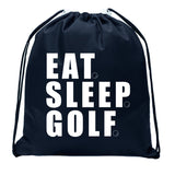 Eat. Sleep. Golf. Mini Polyester Drawstring Bag - Mato & Hash