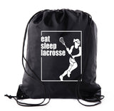 Eat, Sleep, Lacrosse - Female Polyester Drawstring Bag