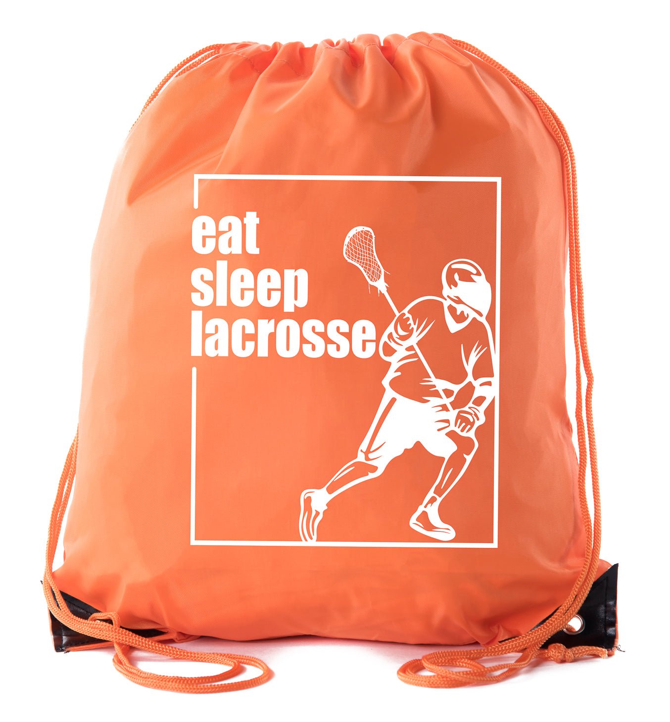 Eat, Sleep, Lacrosse - Male Polyester Drawstring Bag - Mato & Hash
