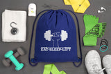 Eat - Sleep - Lift + Dumbbell Cotton Drawstring Bag - Mato & Hash