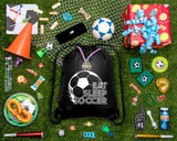 Eat, Sleep, Soccer Polyester Drawstring Bag - Mato & Hash
