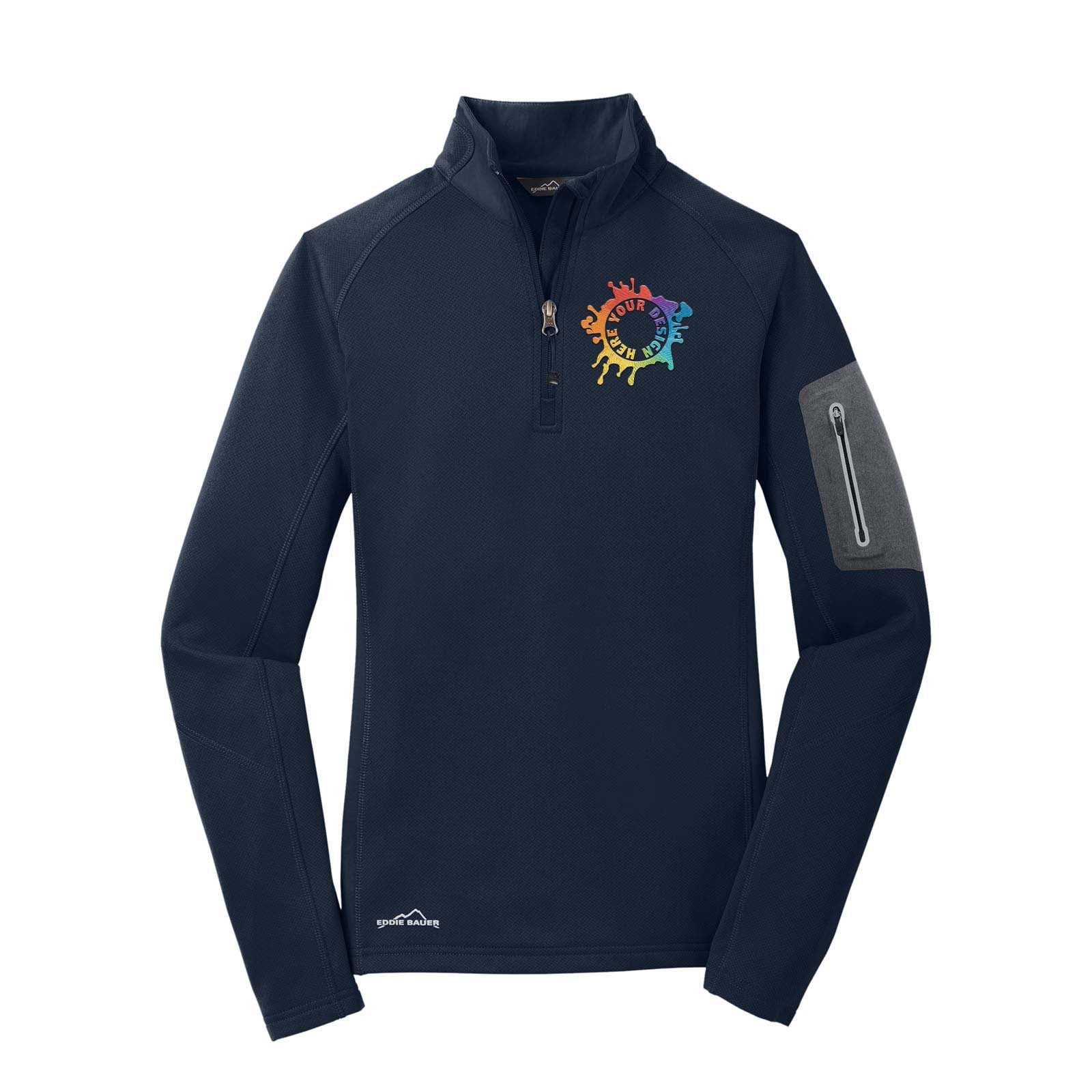 Eddie Bauer® Ladies 1/2-Zip Performance Fleece Jacket Embroidery - Mato & Hash