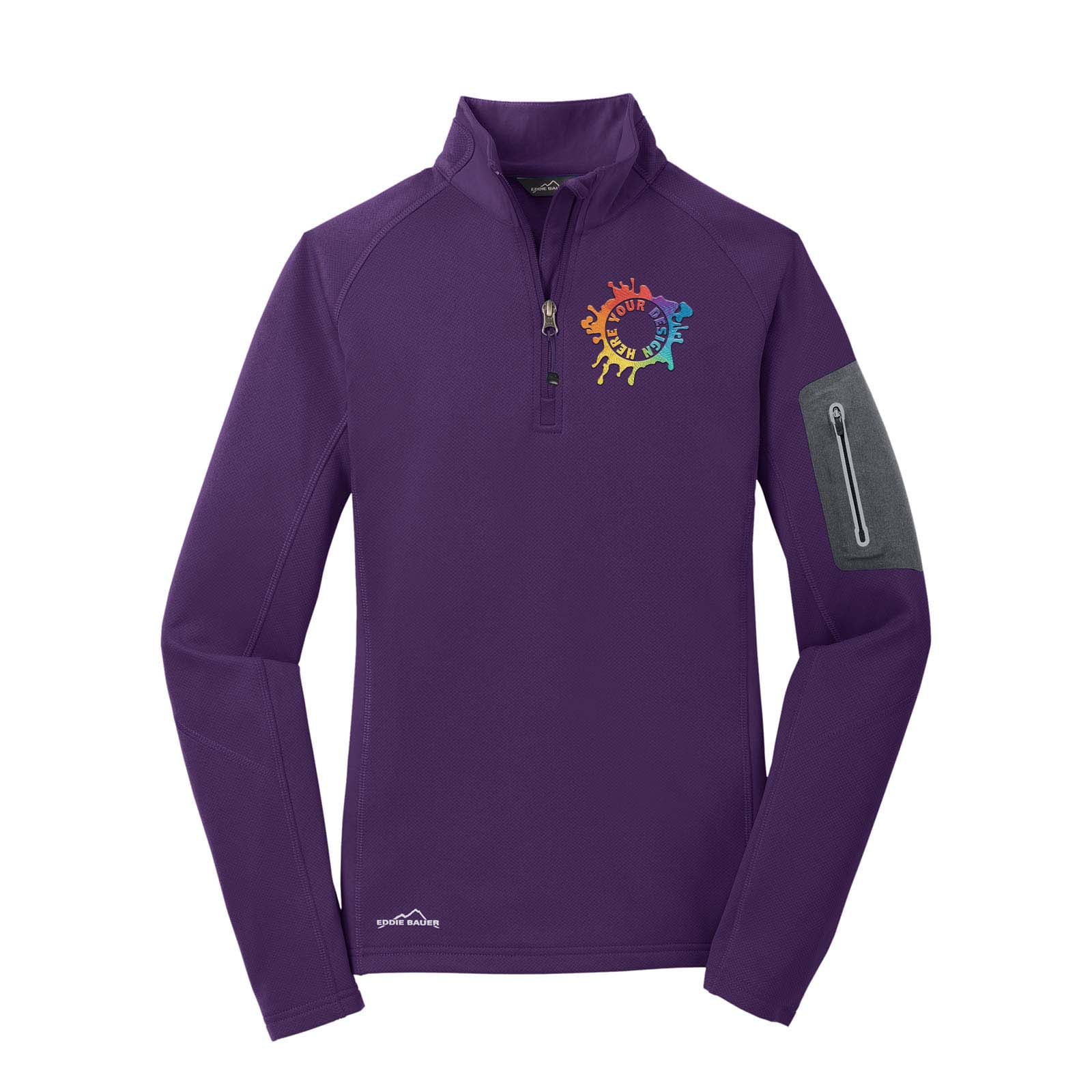 Eddie Bauer® Ladies 1/2-Zip Performance Fleece Jacket Embroidery - Mato & Hash