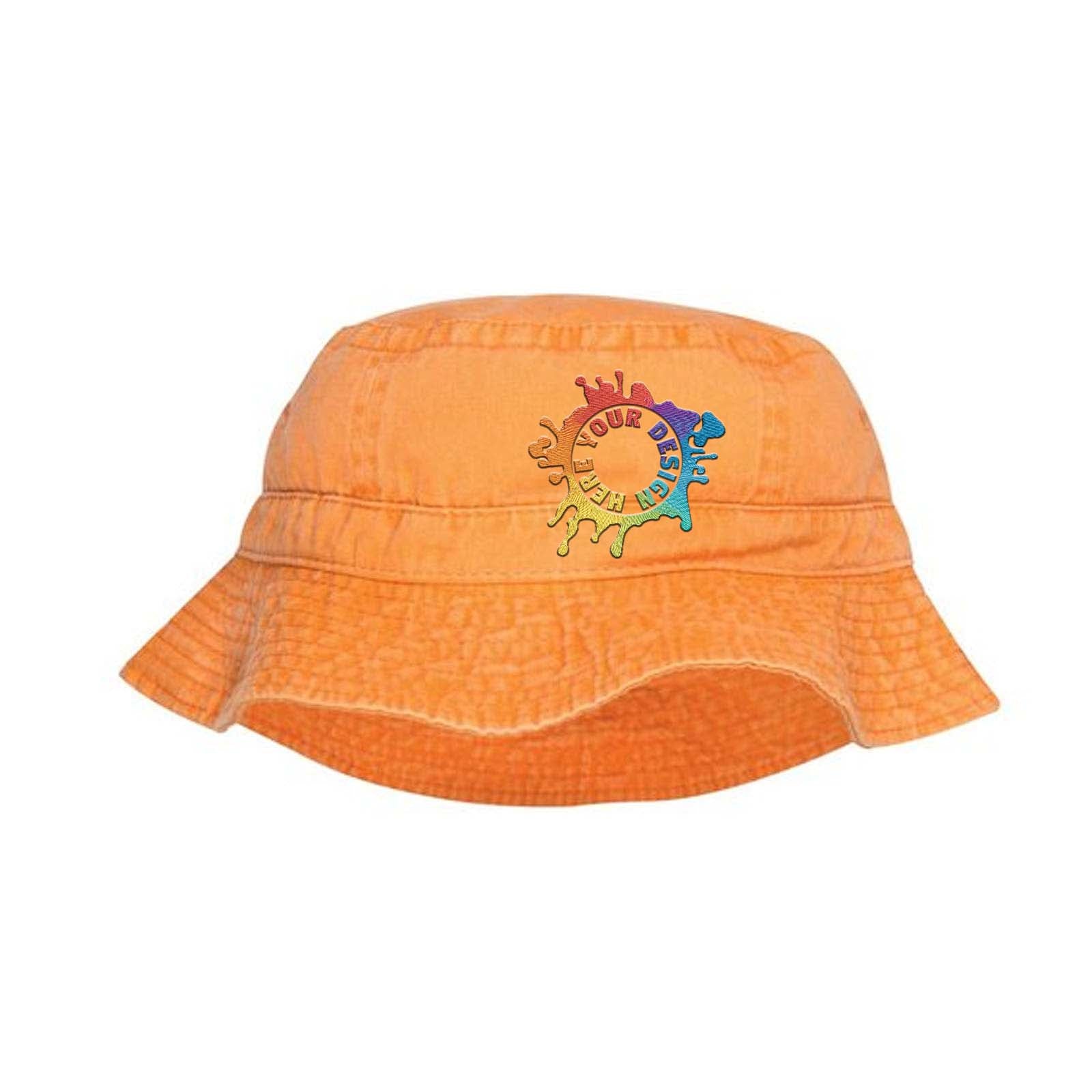 Embroidered Adams Vacationer Pigment Dyed Bucket Hat - Mato & Hash