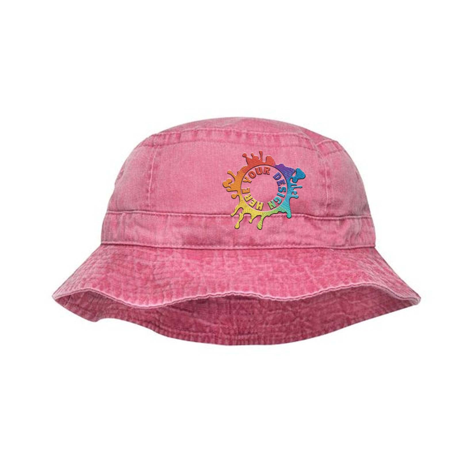 Embroidered Adams Vacationer Pigment Dyed Bucket Hat - Mato & Hash
