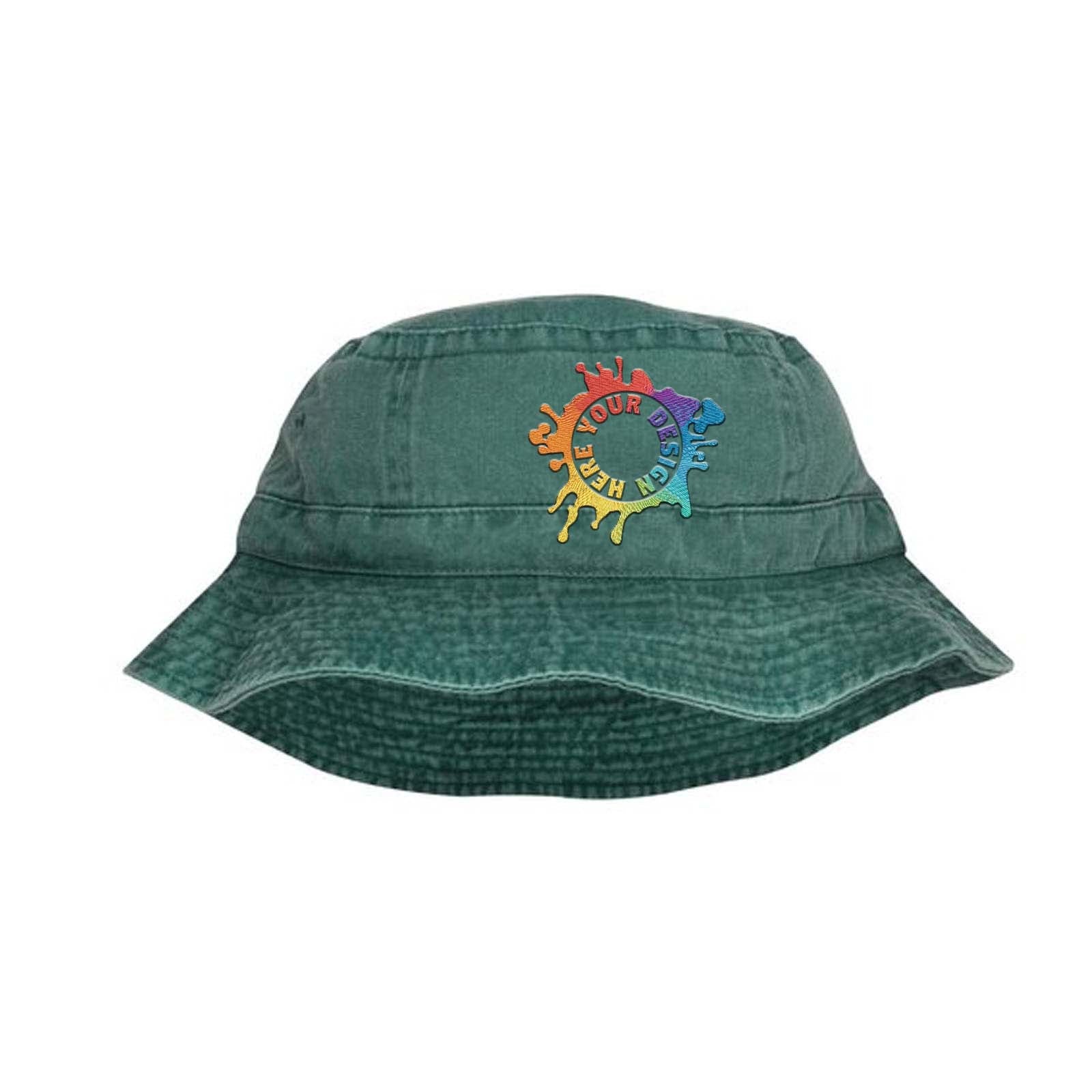 Embroidered Adams Vacationer Pigment Dyed Bucket Hat - Mato & Hash